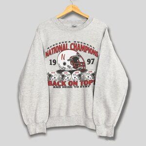 1997 Vintage Nebraska Huskers National Champions, Nebraska Cornhusker Sweatshirt